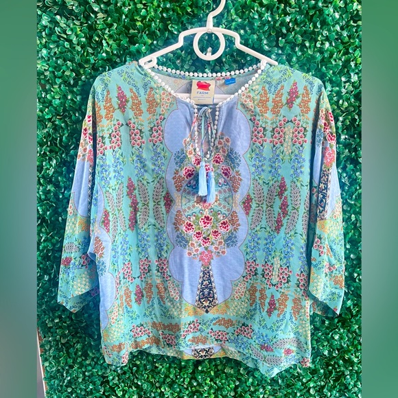 FARM Rio Multicolor Floral Top - Picture 1 of 8